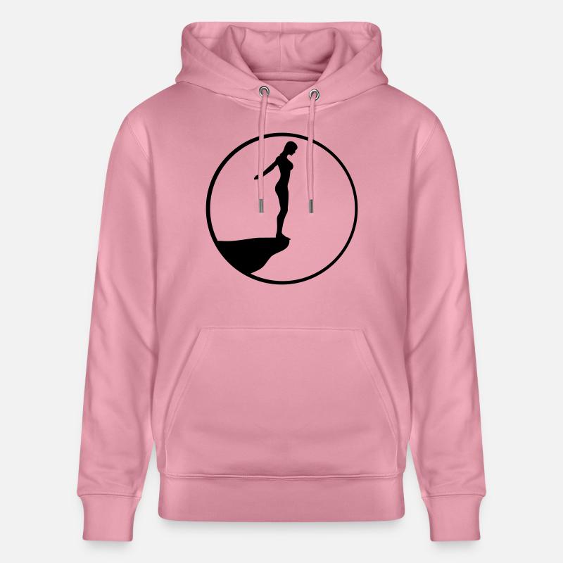 Création de Logo Cliff Diver - Sweat à capuche bio CRUISER Stanley/Stella Unisexe - lilas onirique