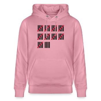 49 . Geburtstag - Stanley/Stella Unisex Bio-Hoodie CRUISER  - Lila Traum - Vorne - Alina (178cm) & Michal (187cm)