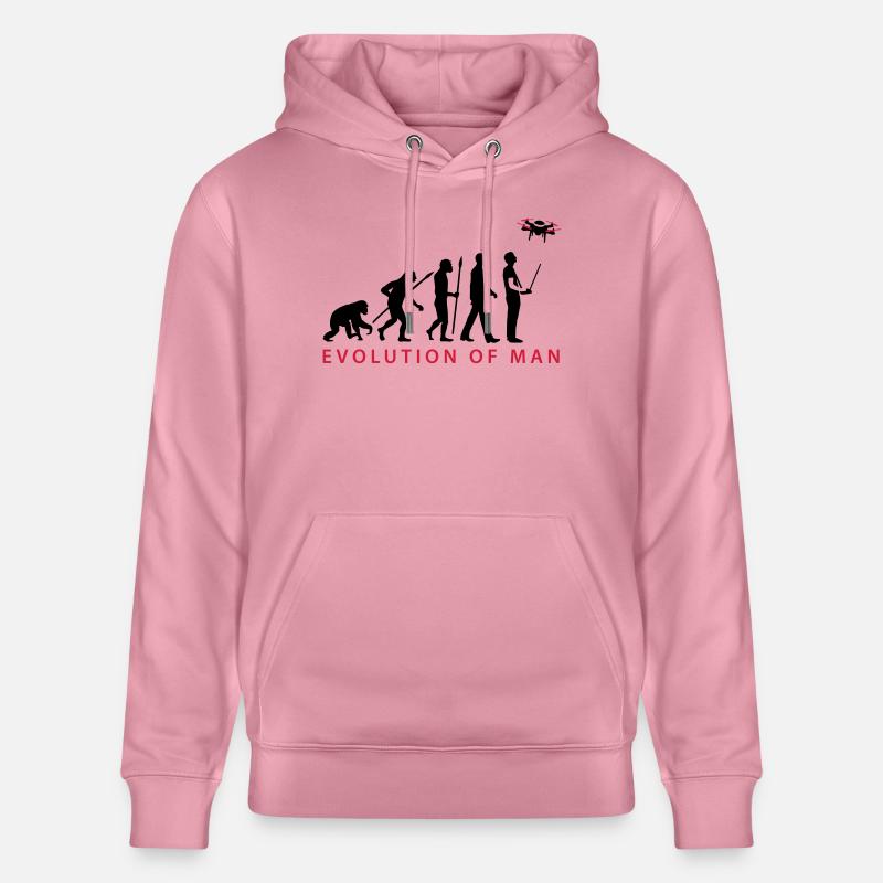 Evolution Modellflieger Drohne 4 Propeller - Stanley/Stella Unisex Bio-Hoodie CRUISER  - Lila Traum