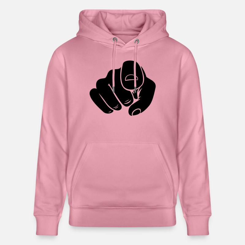 Pointer la main du doigt - Sweat à capuche bio CRUISER Stanley/Stella Unisexe - lilas onirique