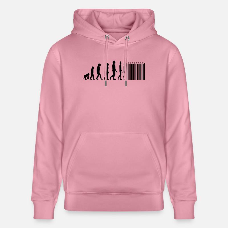 Evolution barcode - Stanley/Stella CRUISER Unisex Organic Hoodie - lilac dream