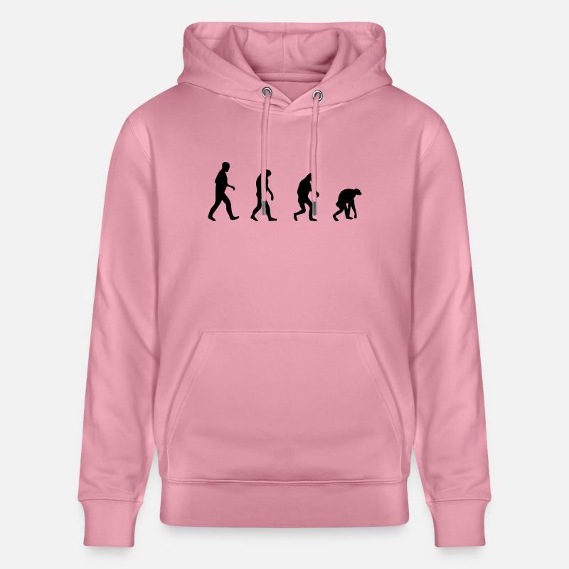 evolution backwards - Stanley/Stella CRUISER Unisex Organic Hoodie - lilac dream