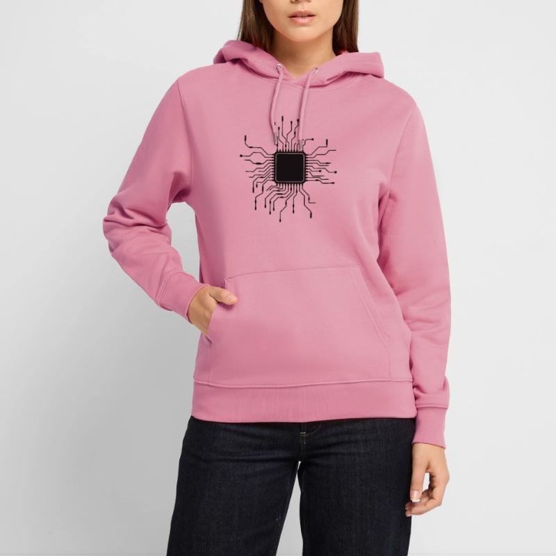 processor cpu wires wire cabling computer Stanley/Stella CRUISER Unisex Organic Hoodie