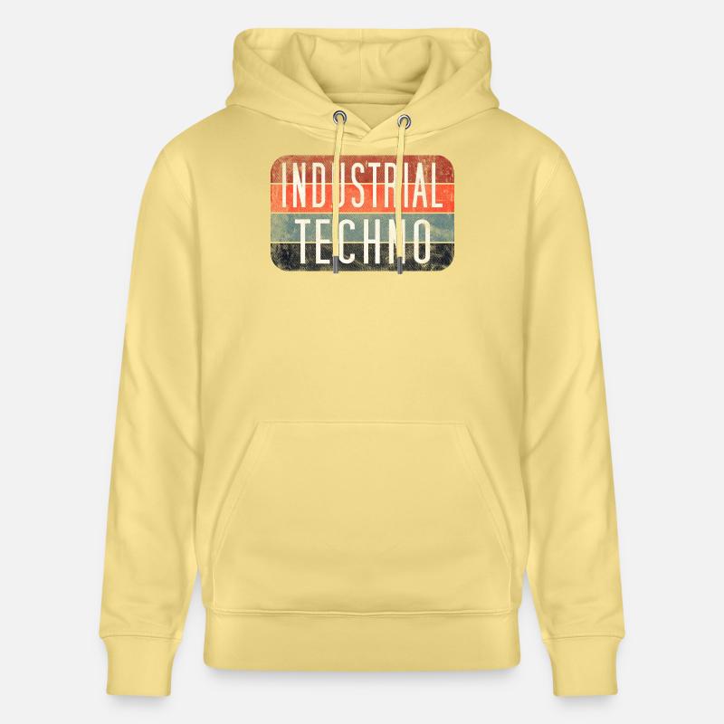Industrial Techno Rétro Gradient - Sweat à capuche bio CRUISER Stanley/Stella Unisexe - jaune viva 