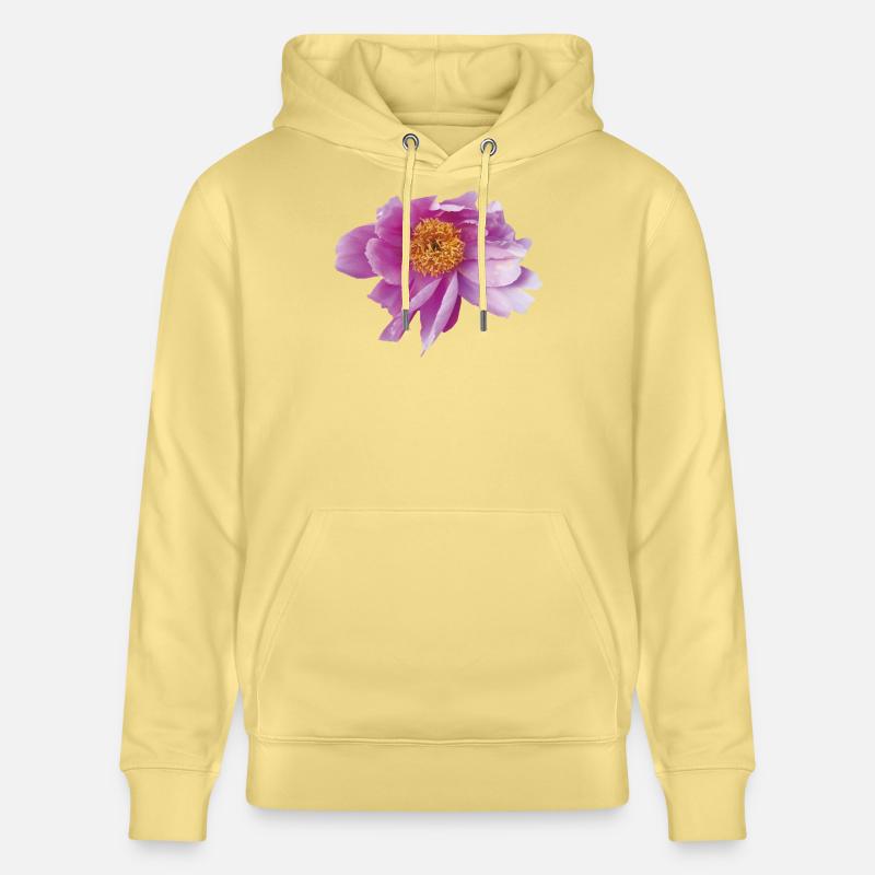 Peony_Dancing_in_Wind - Stanley/Stella Unisex Bio-Hoodie CRUISER  - Gelb Viva 