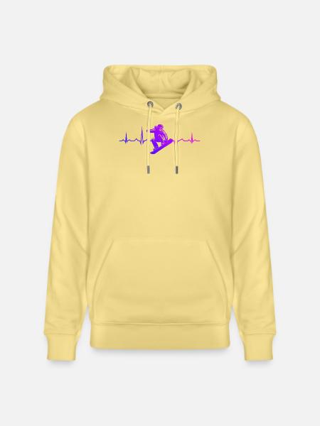 Snowboard vibes for snowboard - Stanley/Stella CRUISER Unisex Organic Hoodie - viva yellow