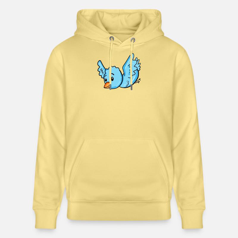 Bleu oiseau - Sweat à capuche bio CRUISER Stanley/Stella Unisexe - jaune viva 