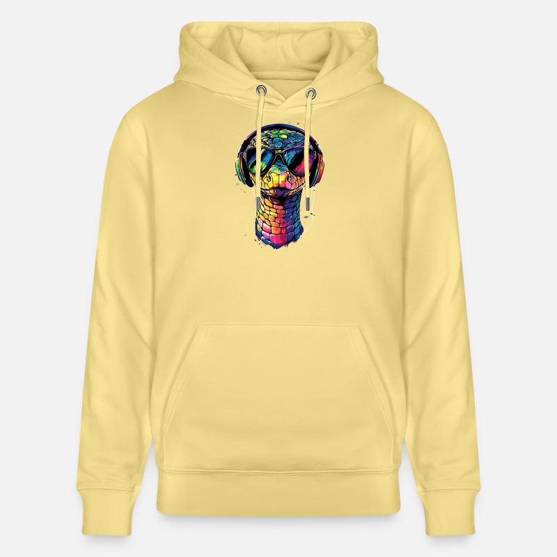 snake, python, cobra, rattlesnake, snakes - Stanley/Stella CRUISER Unisex Organic Hoodie - viva yellow 