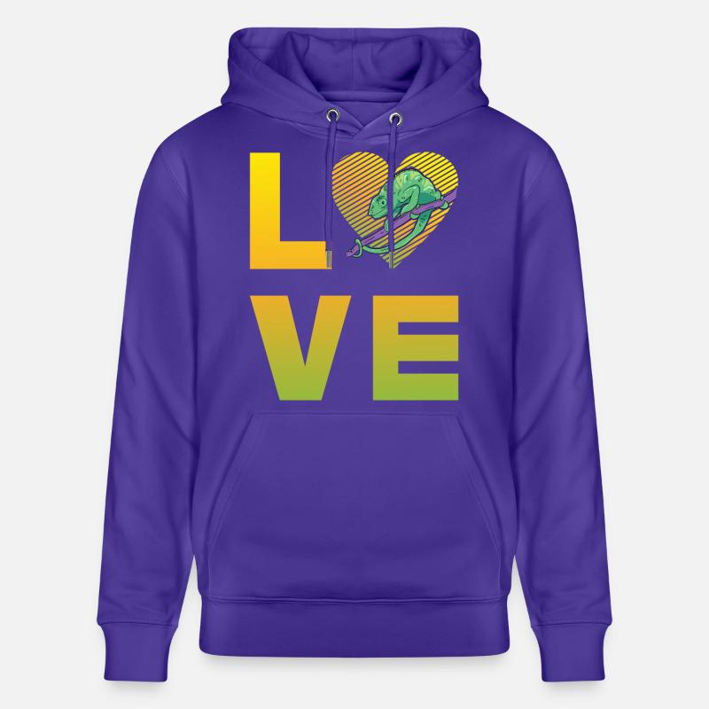 Amour caméléon - Sweat à capuche bio CRUISER Stanley/Stella Unisexe - purple love 