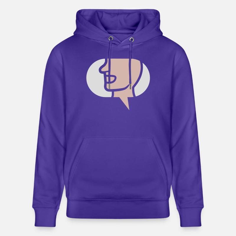 Chat Simple Symbole Bulle - Sweat à capuche bio CRUISER Stanley/Stella Unisexe - purple love 