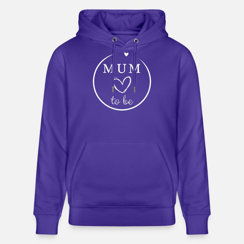 Maman qui deviendra Heart Circle - Sweat à capuche bio CRUISER Stanley/Stella Unisexe - purple love 
