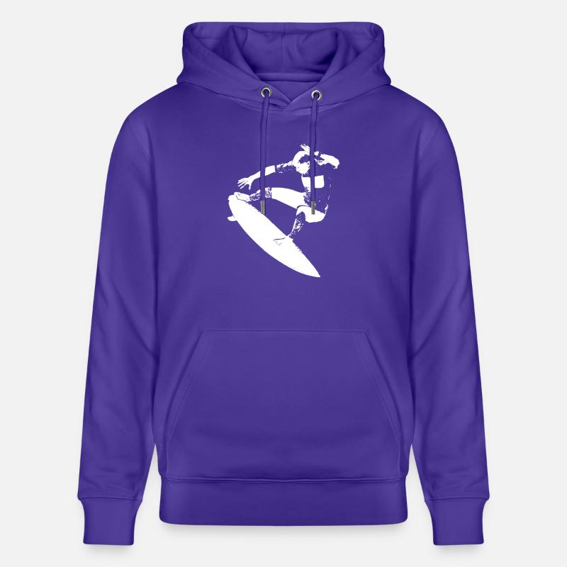 Surf surf surf - Sweat à capuche bio CRUISER Stanley/Stella Unisexe - purple love 