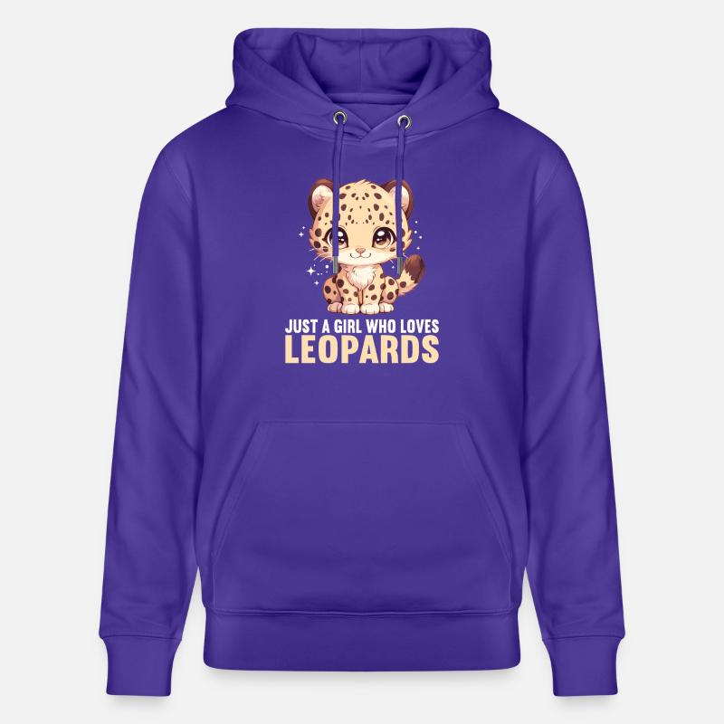 Léopard léopard - Sweat à capuche bio CRUISER Stanley/Stella Unisexe - purple love 