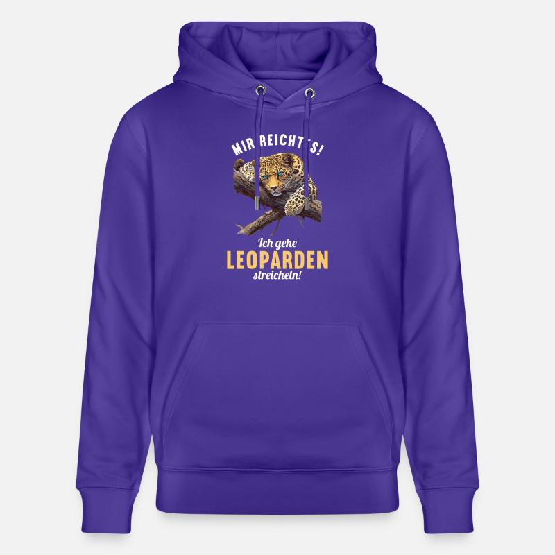 Léopard léopard - Sweat à capuche bio CRUISER Stanley/Stella Unisexe - purple love 