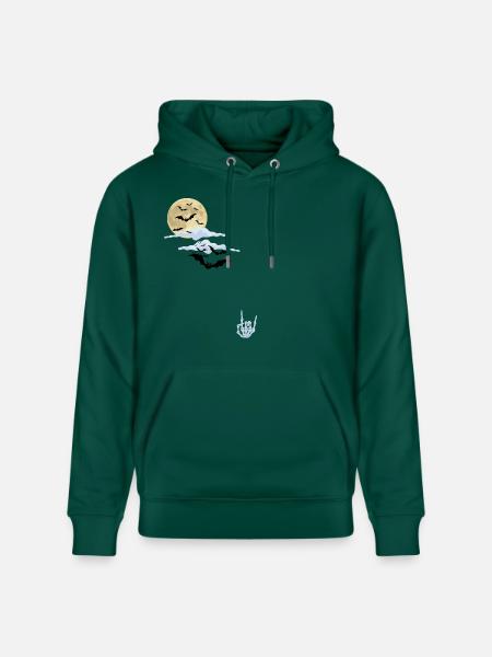 Halloween rocks - Stanley/Stella CRUISER Unisex Organic Hoodie - forest