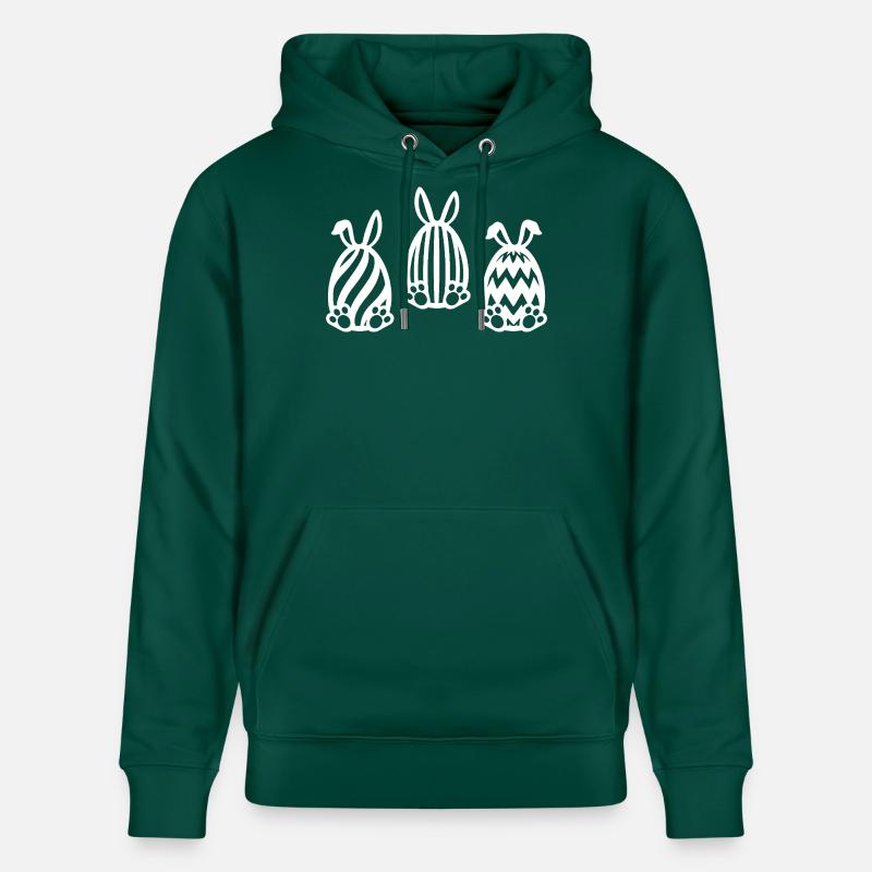 EASTER EASTER BUNNY EASTER EGGS - Stanley/Stella CRUISER Unisex Organic Hoodie - forest