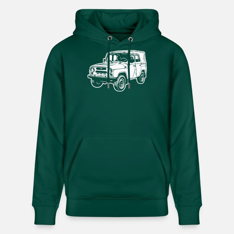 Véhicule tout-terrain UAZ (image différente) - Sweat à capuche bio CRUISER Stanley/Stella Unisexe - forêt