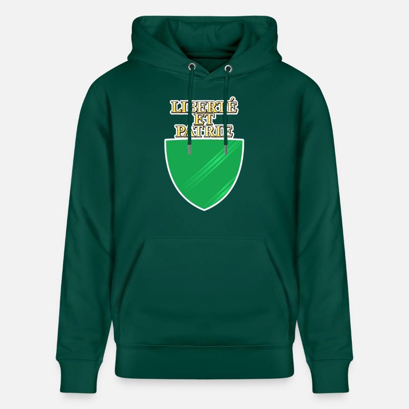 Drapeau de Vaud - Sweat à capuche bio CRUISER Stanley/Stella Unisexe - forêt