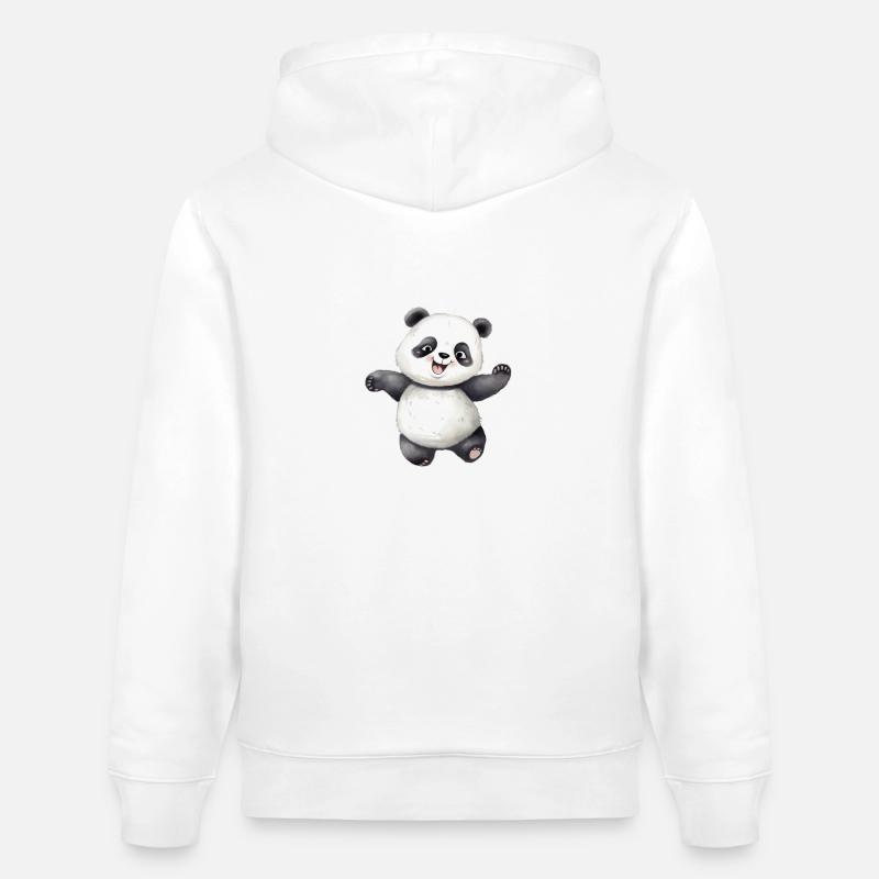 Panda / Classe Panda - Sweat à capuche bio CRUISER Stanley/Stella Unisexe - blanc