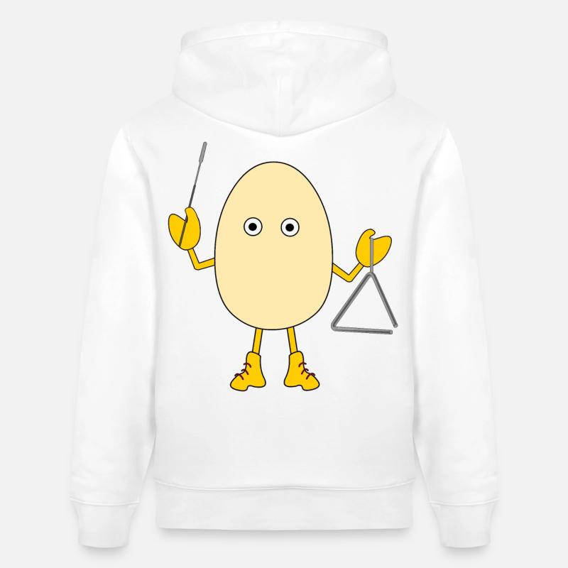 Triangle Egghead - Sweat à capuche bio CRUISER Stanley/Stella Unisexe - blanc