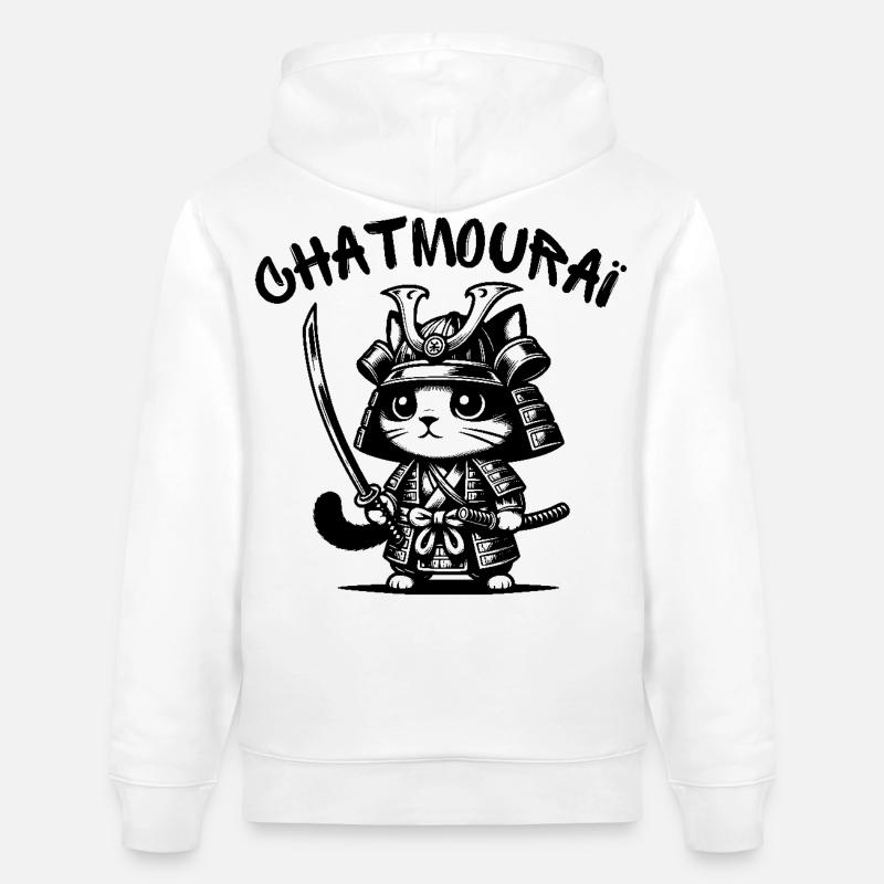 chat, chat mignon, chat doux - Sweat à capuche bio CRUISER Stanley/Stella Unisexe - blanc