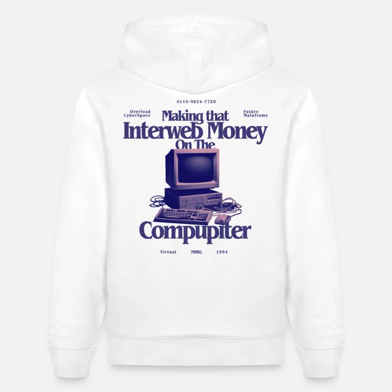InterwebMoney Conception Informatique - Sweat à capuche bio CRUISER Stanley/Stella Unisexe - blanc