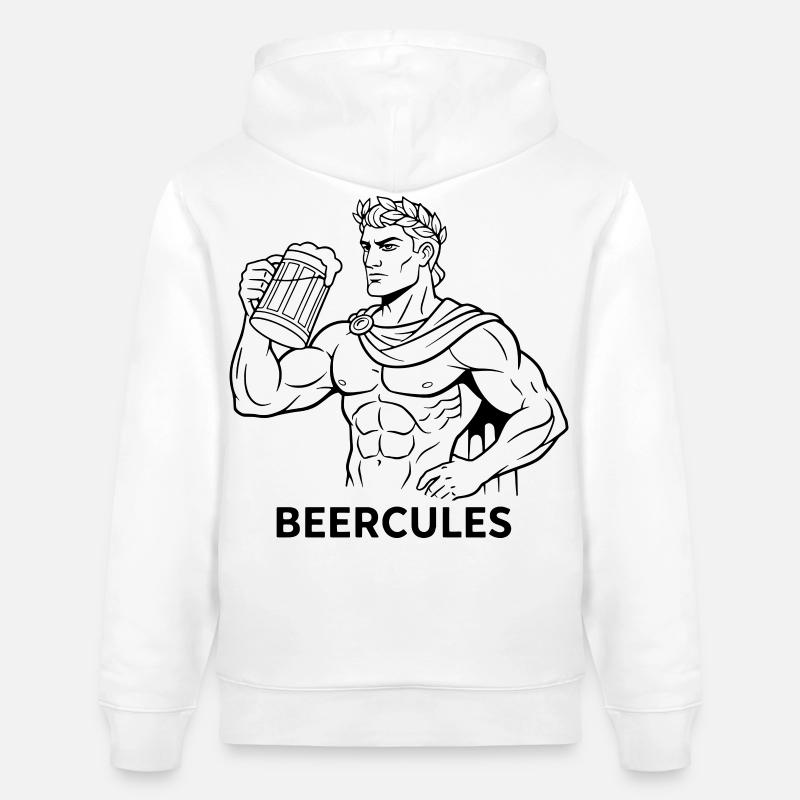 Beercules - Stanley/Stella Unisex Bio-Hoodie CRUISER  - Weiß
