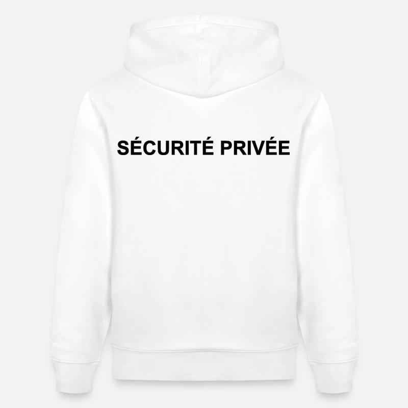 Sécurité Privée | Agent de sécurité - Sweat à capuche bio CRUISER Stanley/Stella Unisexe - blanc