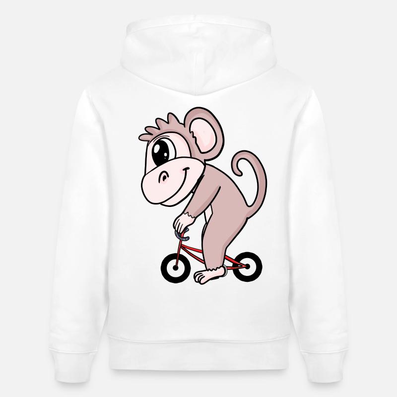 Vélo de singe - Sweat à capuche bio CRUISER Stanley/Stella Unisexe - blanc