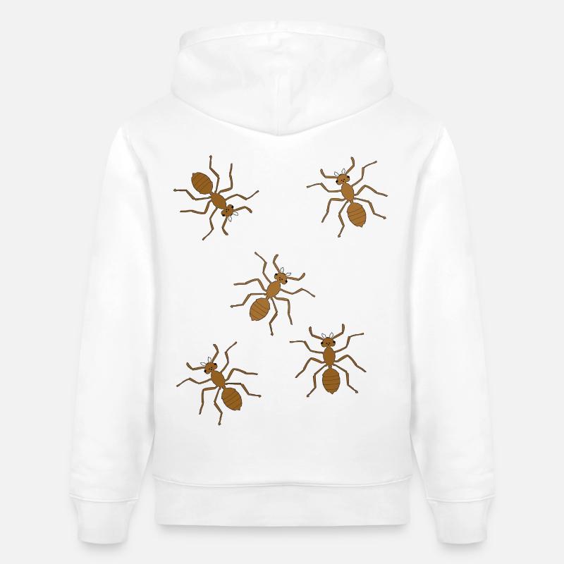 fourmis insectes insecte fourmi - Sweat à capuche bio CRUISER Stanley/Stella Unisexe - blanc