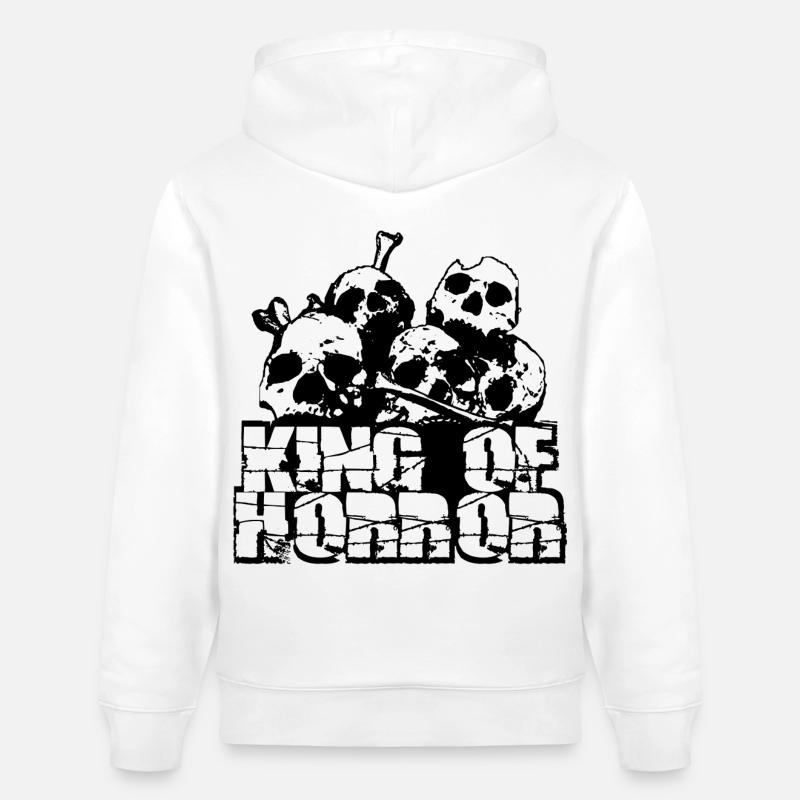 king of horror - Sweat à capuche bio CRUISER Stanley/Stella Unisexe - blanc