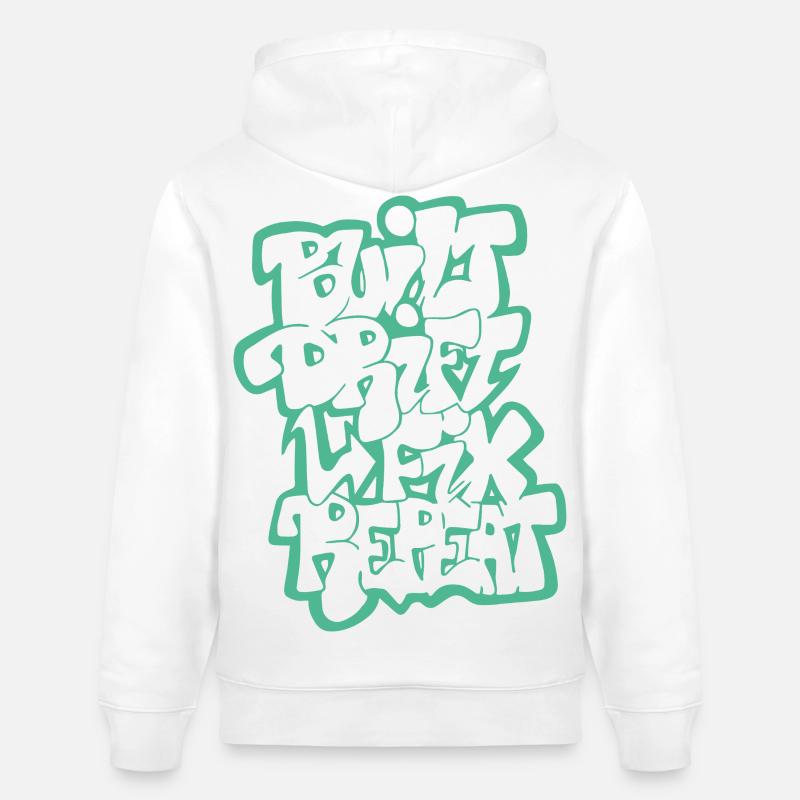 Dérivée construite Fix Répéter 04 - Sweat à capuche bio CRUISER Stanley/Stella Unisexe - blanc