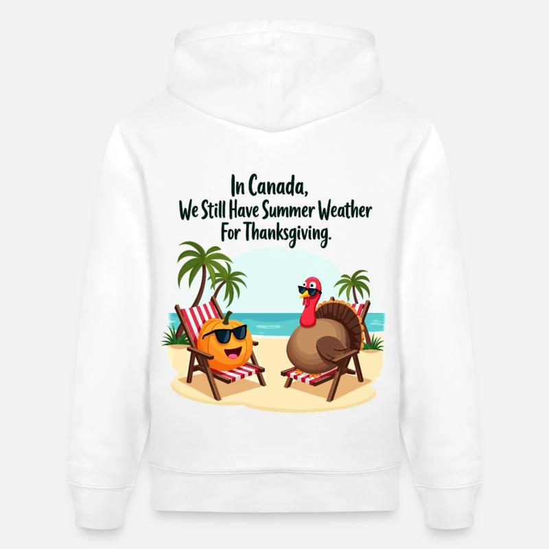 L’été au Canada - Sweat à capuche bio CRUISER Stanley/Stella Unisexe - blanc