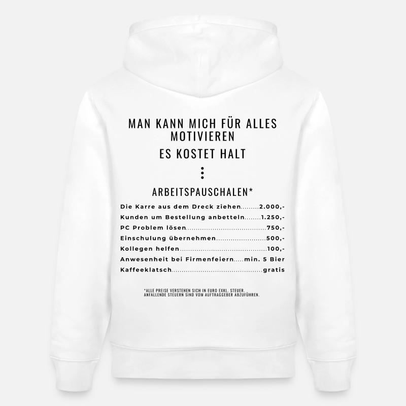 Motivation à travers les packages Rétroimpression - Sweat à capuche bio CRUISER Stanley/Stella Unisexe - blanc