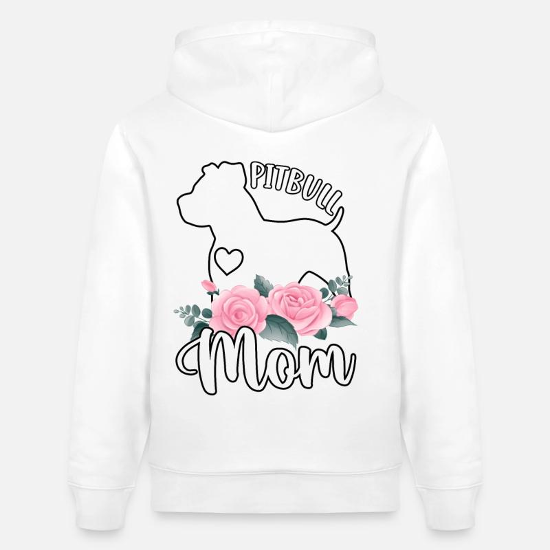 Maman Pitbull - Sweat à capuche bio CRUISER Stanley/Stella Unisexe - blanc