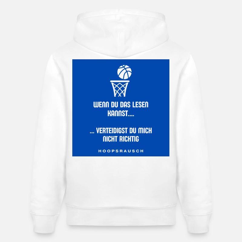 Lesen oder Verteidigen Spruch Hoopsrausch - Stanley/Stella Unisex Bio-Hoodie CRUISER  - Weiß