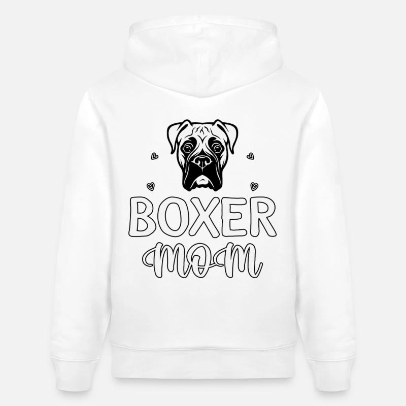 Maman boxeuse - Sweat à capuche bio CRUISER Stanley/Stella Unisexe - blanc
