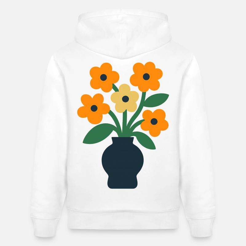 Vase à fleurs - Sweat à capuche bio CRUISER Stanley/Stella Unisexe - blanc