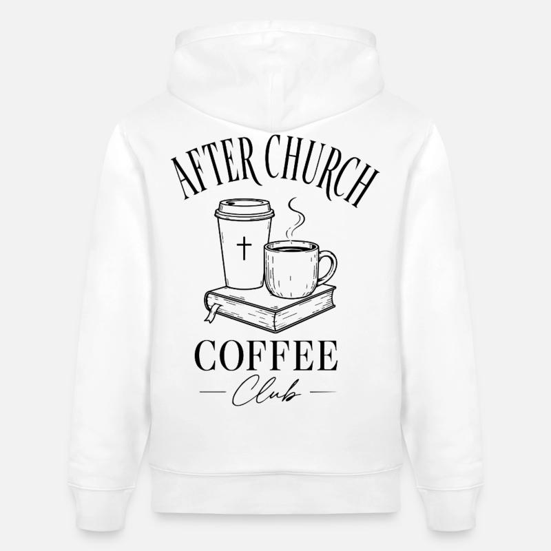 Café de l’église - Sweat à capuche bio CRUISER Stanley/Stella Unisexe - blanc