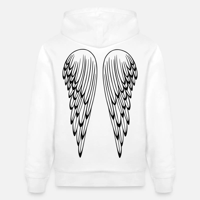 Ailes d'ange, ailes, ange - Sweat à capuche bio CRUISER Stanley/Stella Unisexe - blanc