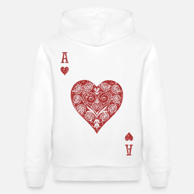 As de Cœur ❤️ - Sweat à capuche bio CRUISER Stanley/Stella Unisexe - blanc