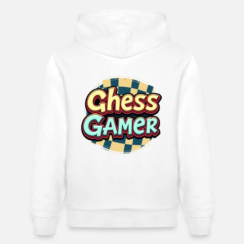 Schach - Joueur d’échecs - Sweat à capuche bio CRUISER Stanley/Stella Unisexe - blanc