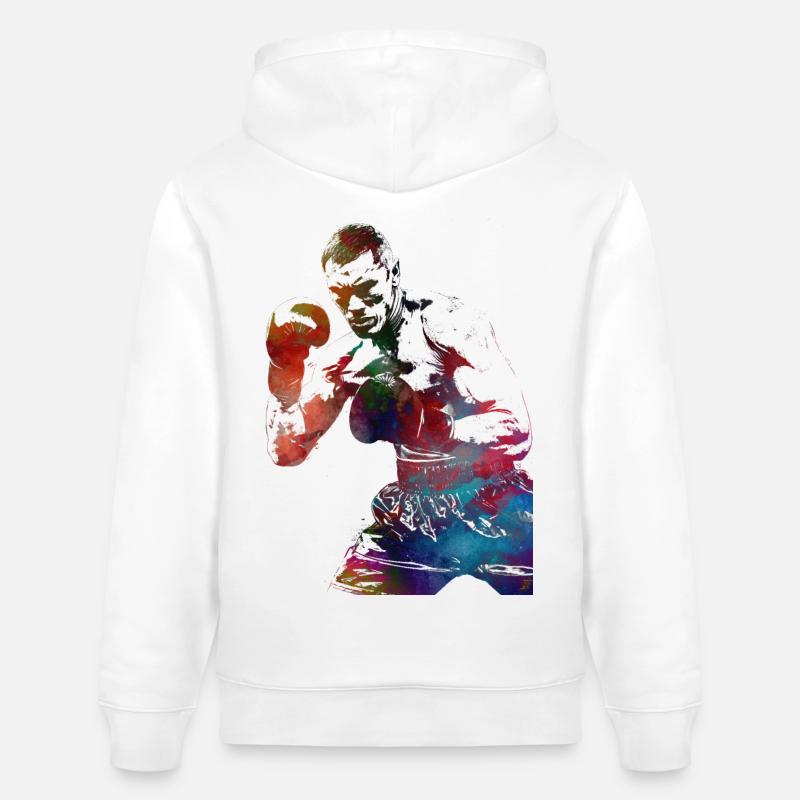 Boxe sportive #boxing - Sweat à capuche bio CRUISER Stanley/Stella Unisexe - blanc