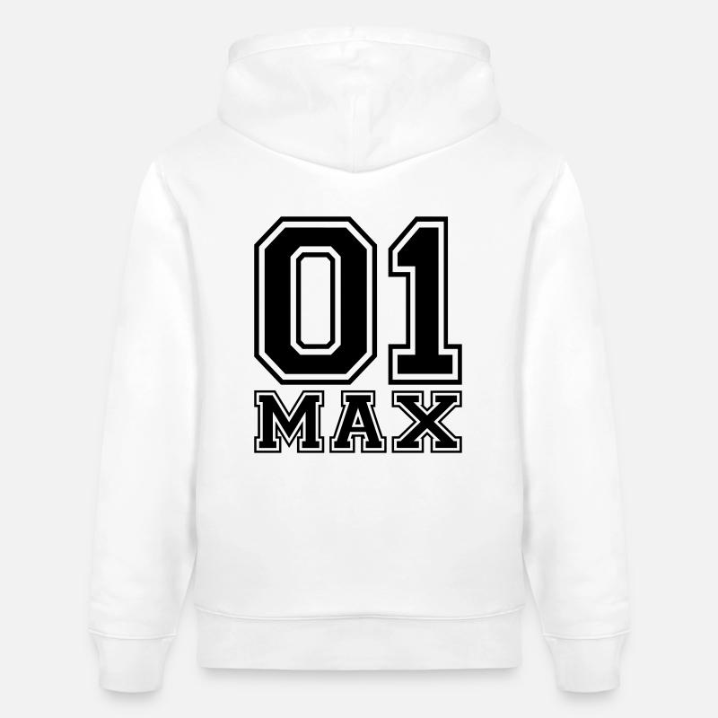 Max - Nom - Sweat à capuche bio CRUISER Stanley/Stella Unisexe - blanc