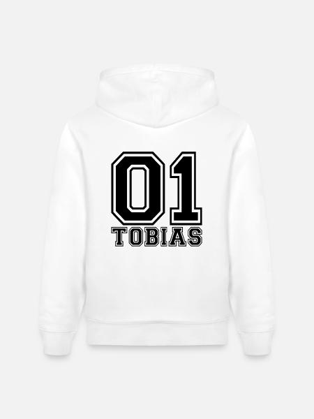 Tobias- name - Stanley/Stella CRUISER Unisex Organic Hoodie - white
