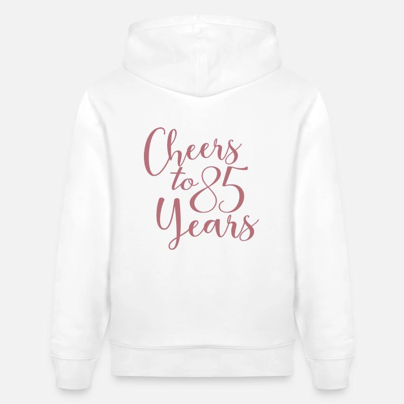 Vive 85 ans 85e anniversaire - Sweat à capuche bio CRUISER Stanley/Stella Unisexe - blanc
