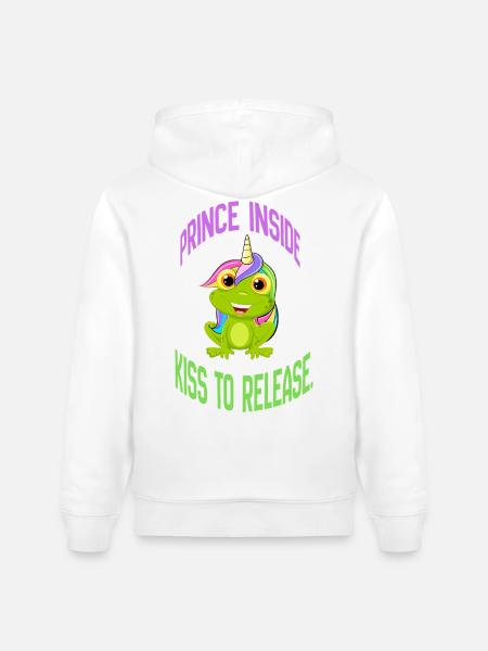 Prince Inside – Kiss to Release - Stanley/Stella CRUISER Unisex Organic Hoodie - white