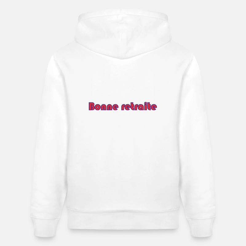 RETRAITE. RETRAITE. RETRAITEE. RETRAITE - Sweat à capuche bio CRUISER Stanley/Stella Unisexe - blanc