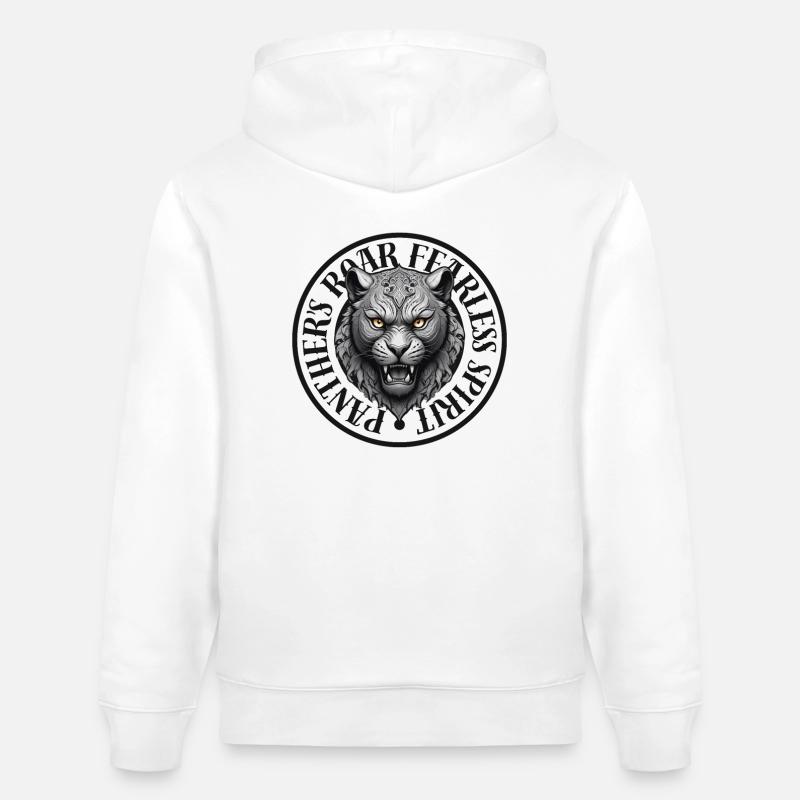 Panthère intrépide - Sweat à capuche bio CRUISER Stanley/Stella Unisexe - blanc