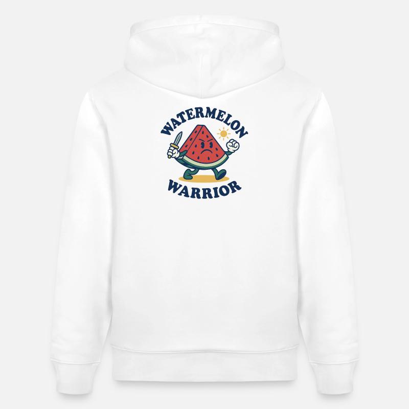 Guerrier pastèque - Design de tranche audacieux - Sweat à capuche bio CRUISER Stanley/Stella Unisexe - blanc